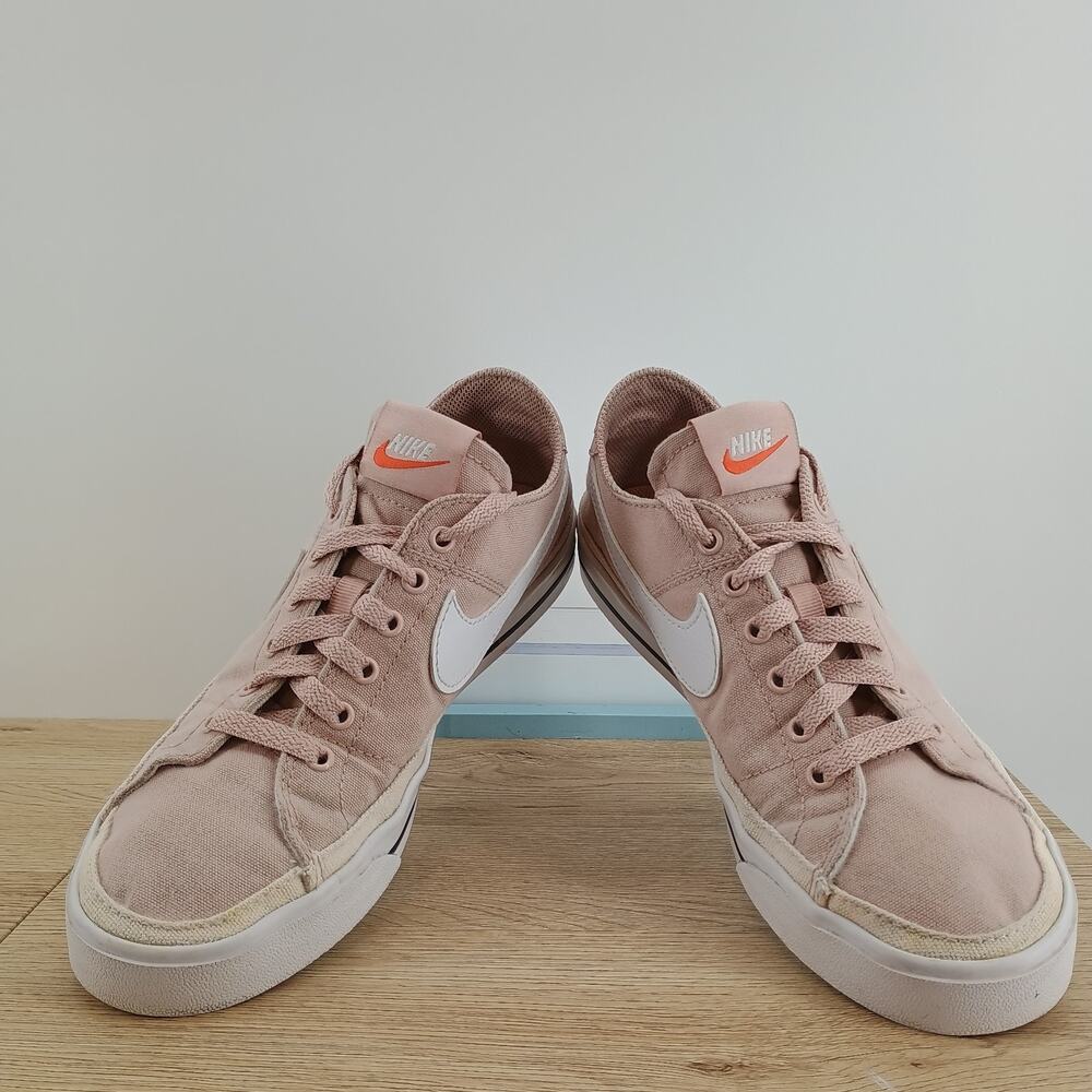 Nike Court Legacy Casual Shoes Womens Pink Canvas Lace Up 8 CZ0294-602